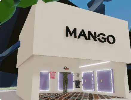 Mango store in Decentraland by Metacast