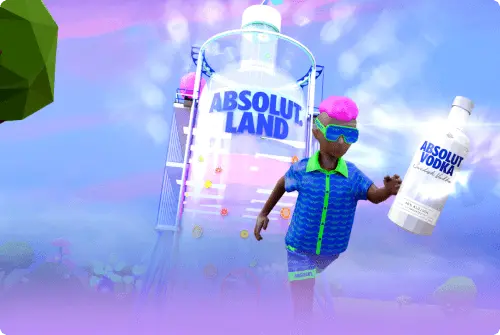 Absolut store in Decentraland by PARCEL PARTY